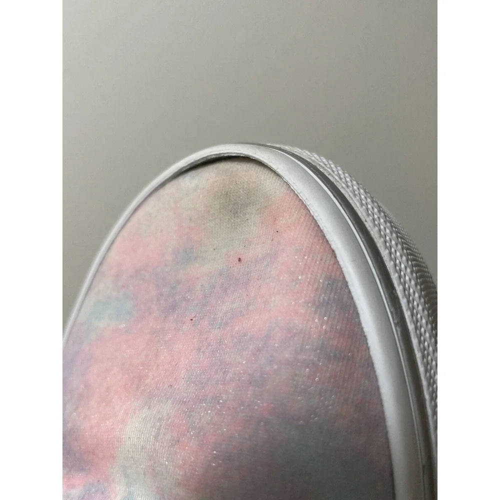 Vans Ward Low Top Sneakers Kids Size 4 Pink Tie Dye Canvas Lace Up Shoes Skate